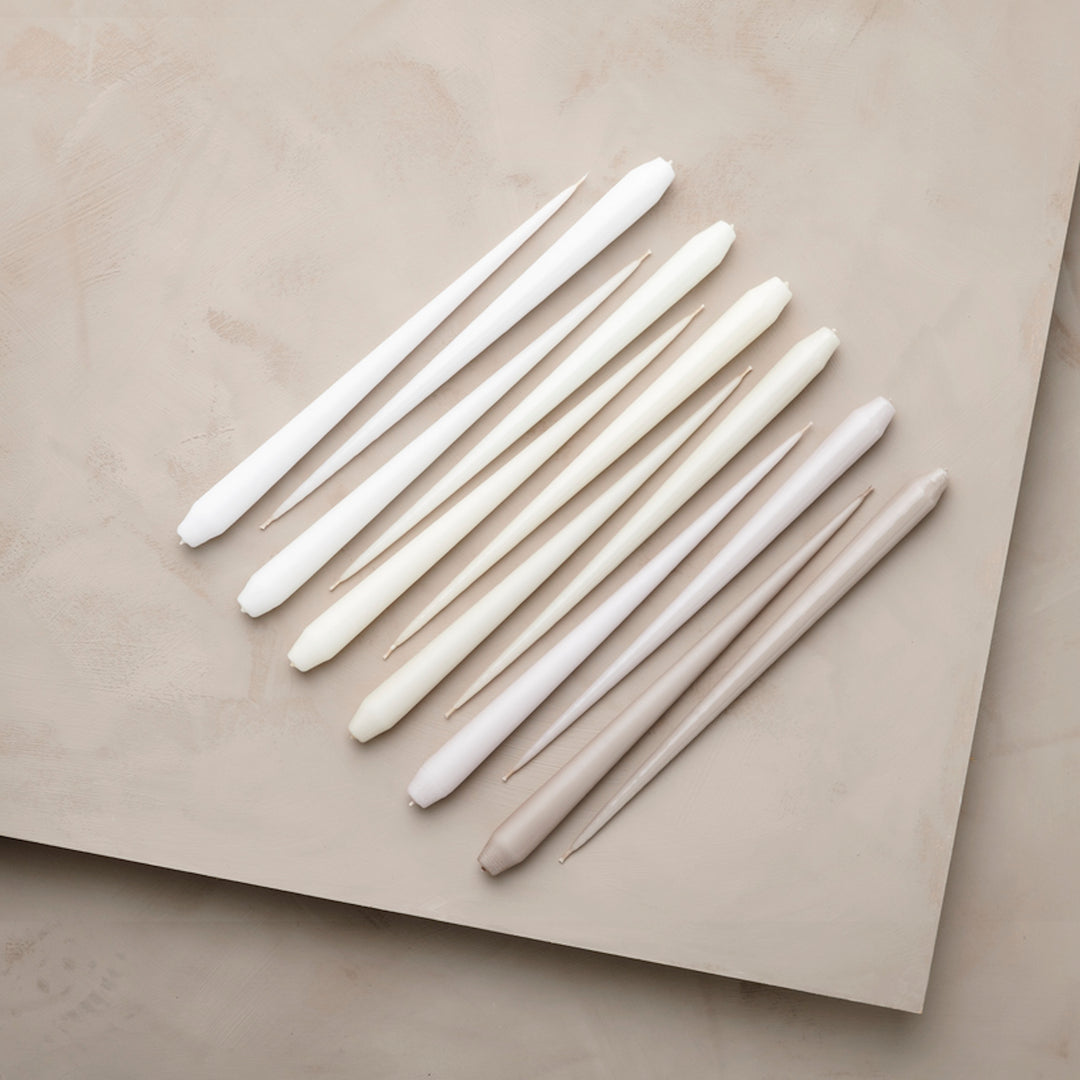 Cone Candles Linen Grey Set of 2 in Giftbox