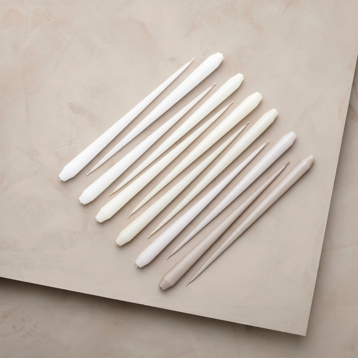 Cone Candles White Set of 2 in Giftbox