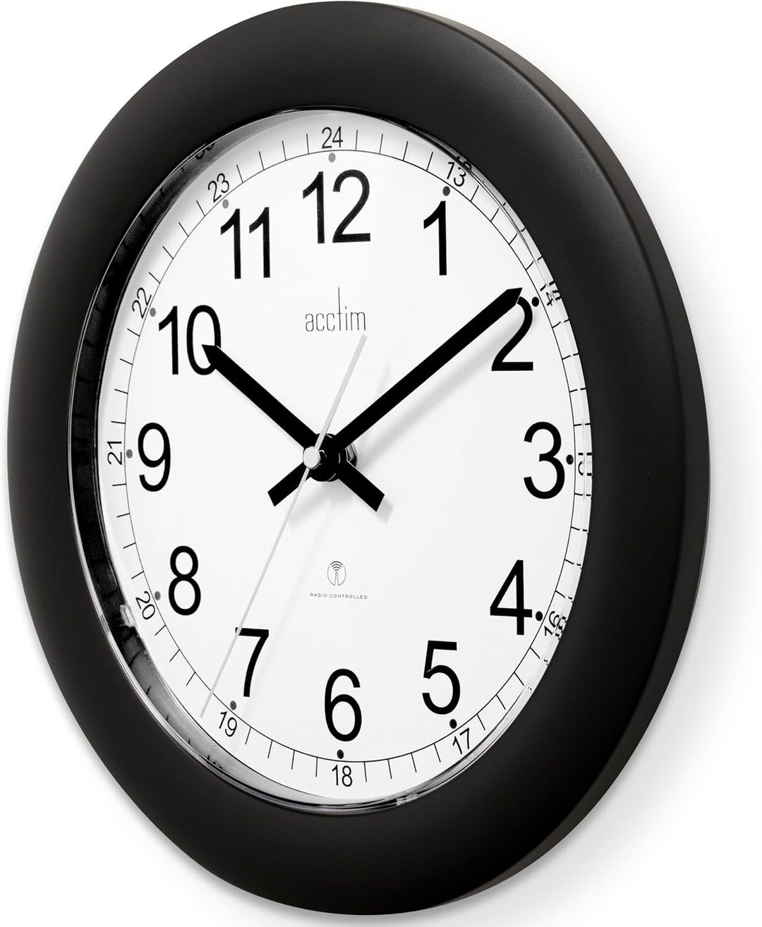 Formia Black Radio Controlled Wall Clock