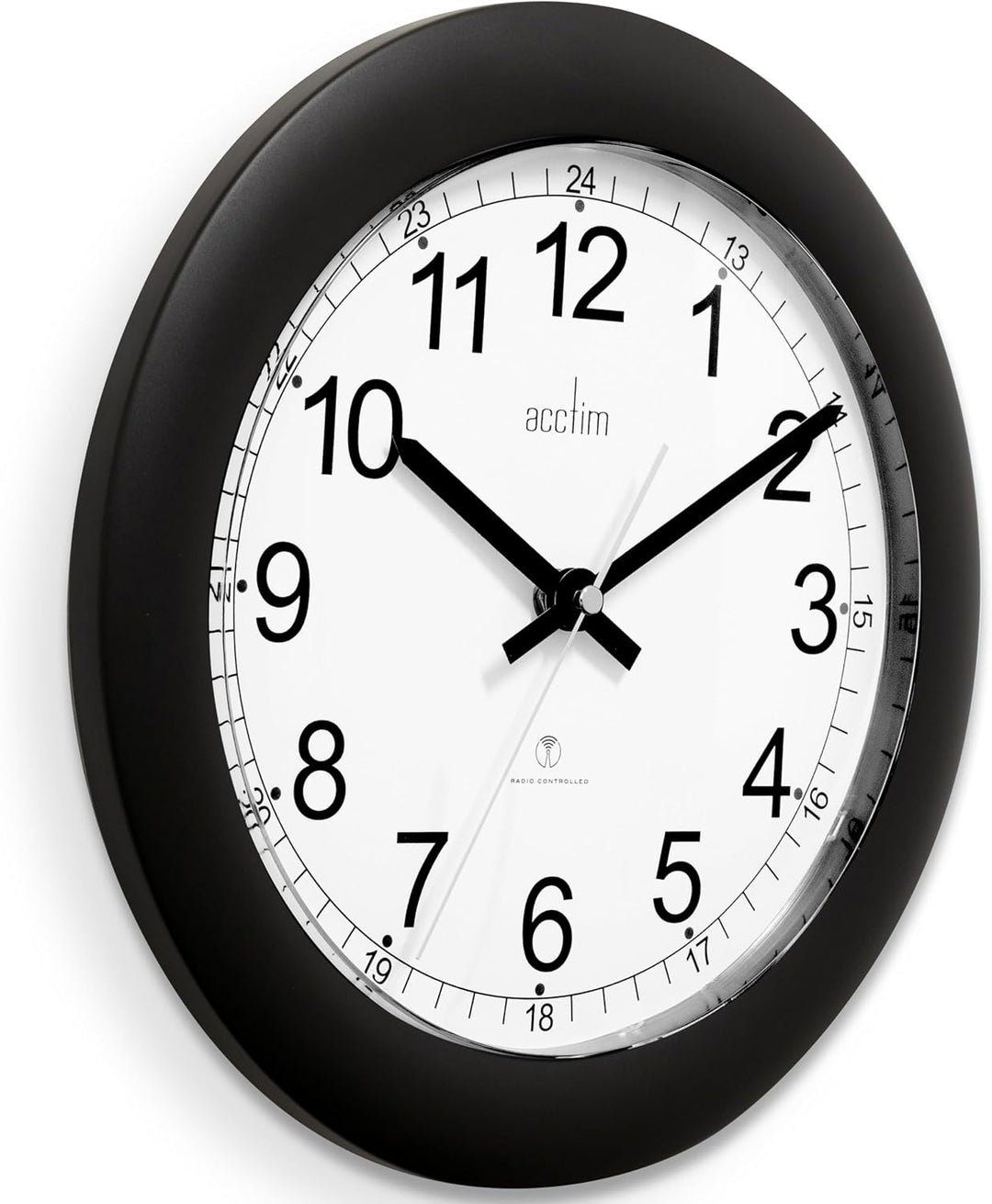 Formia Black Radio Controlled Wall Clock