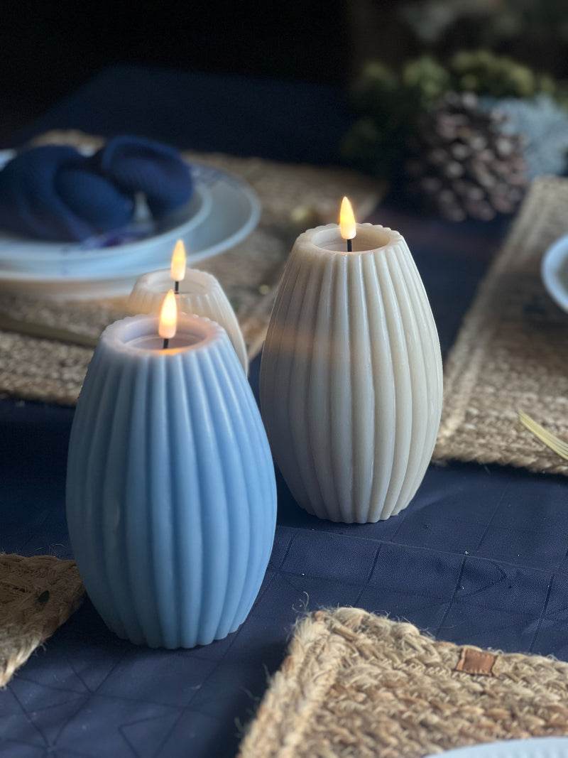 Flameless LED Stripe Candle