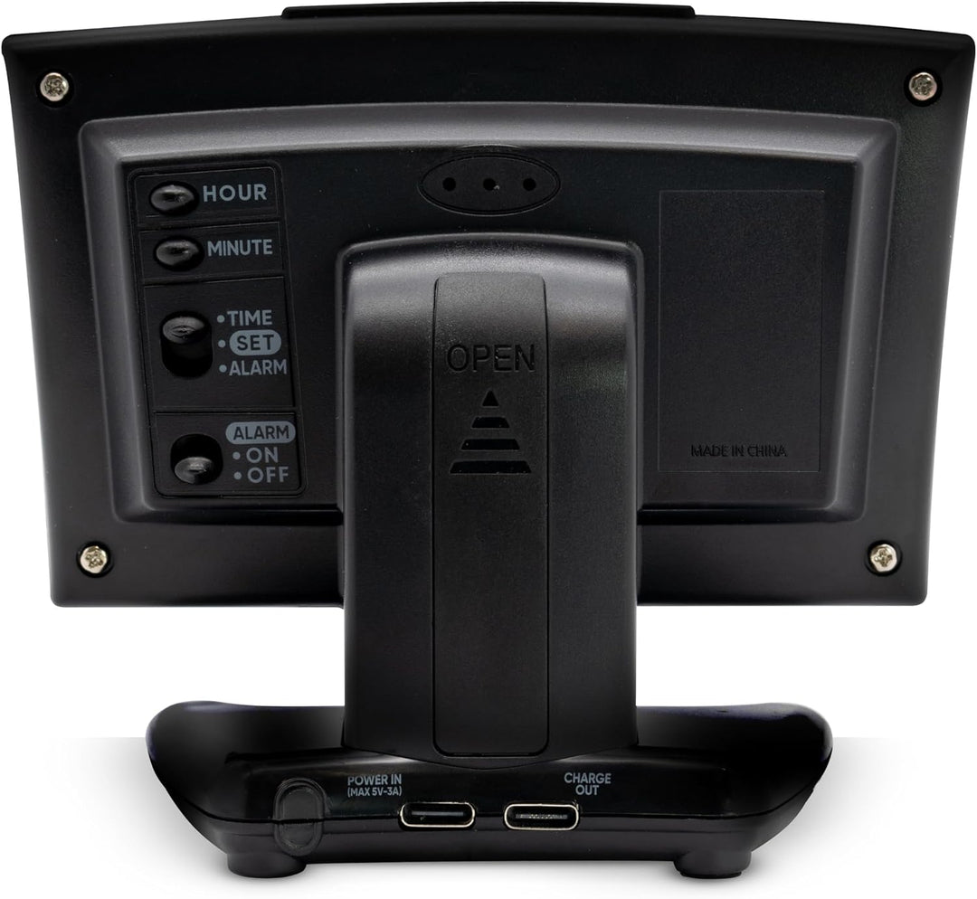 Jenson Black LED Alarm Clock