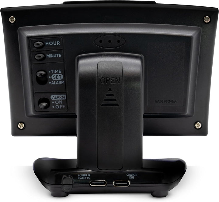 Jenson Black LED Alarm Clock