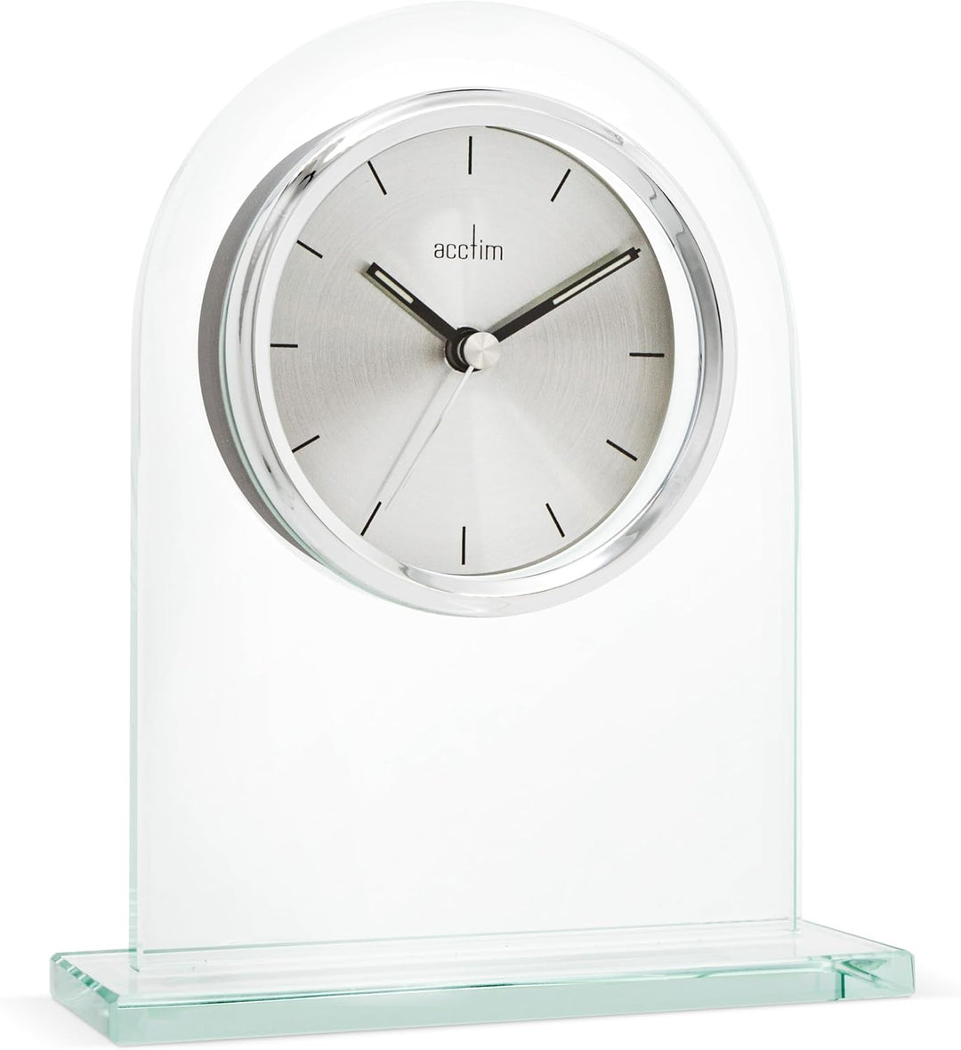 Ledburn Glass Mantel Clock with Luminous Hands