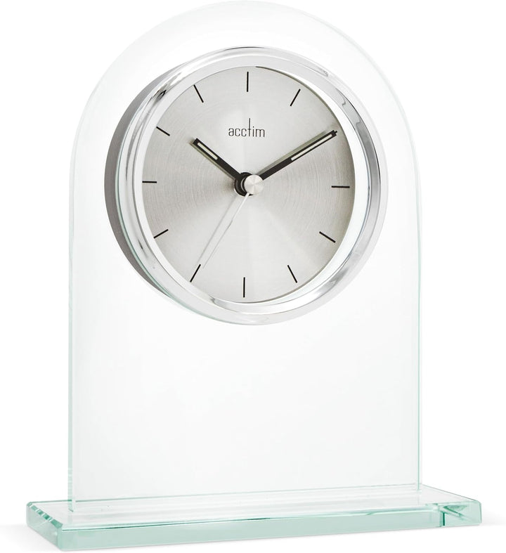 Ledburn Glass Mantel Clock with Luminous Hands