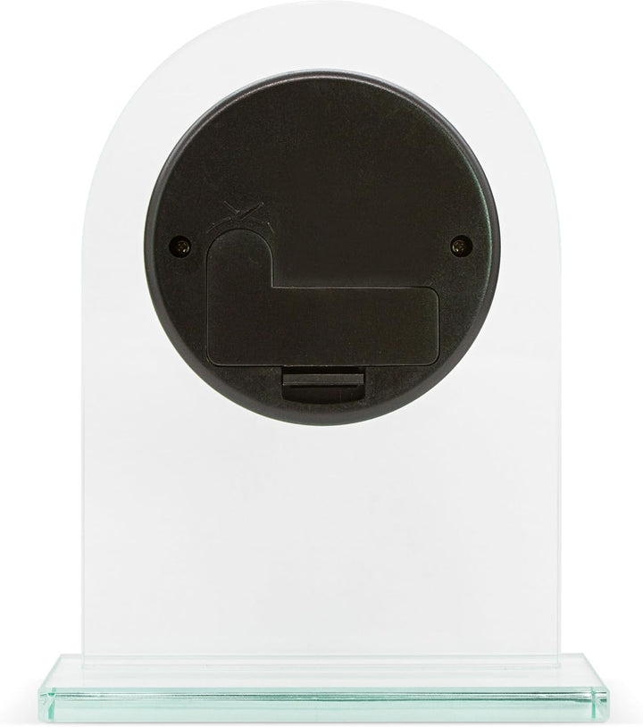 Ledburn Glass Mantel Clock with Luminous Hands