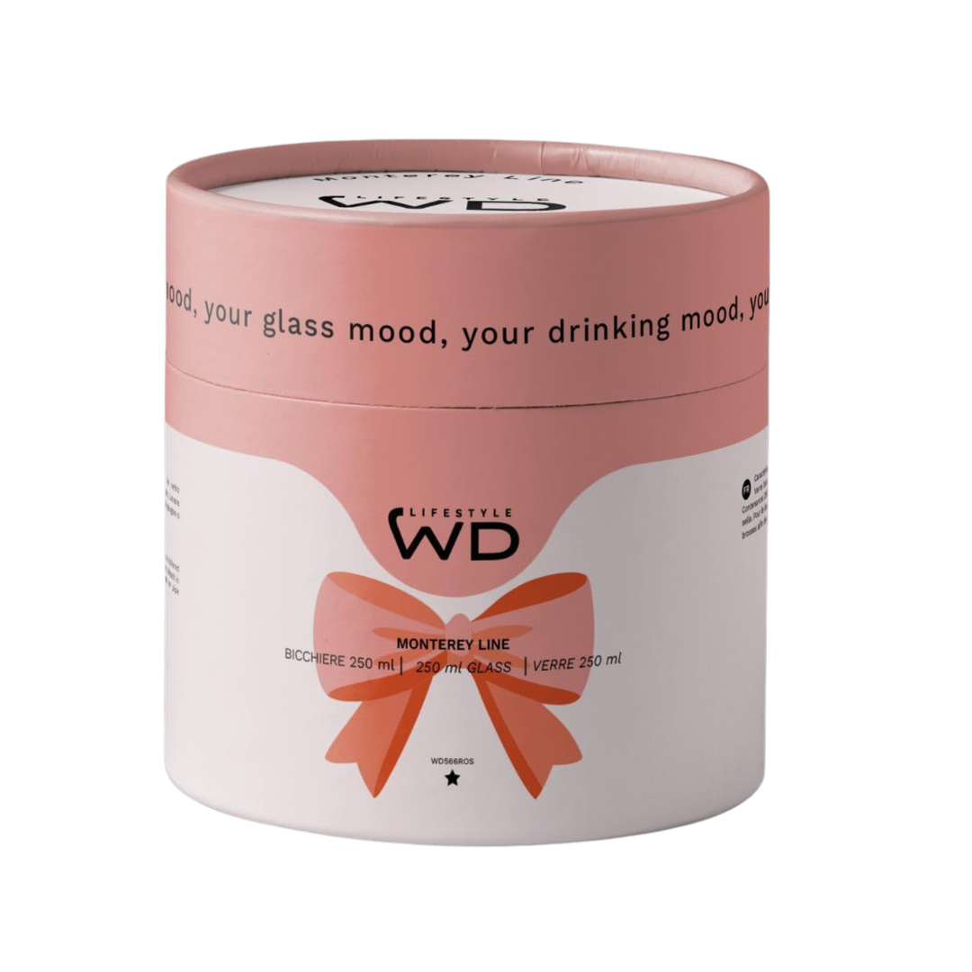 Borosilicate Glass Tumbler with Pink Bow – 250ml Gift Boxed