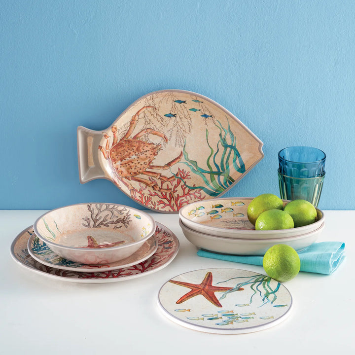 Sea Life Round Melamine Salad Bowl