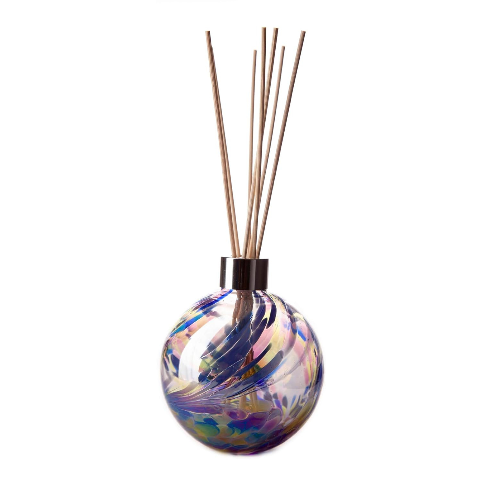 Amelia Art Glass Sphere Reed Diffuser in Blue, Green & Purple – Plum Retail