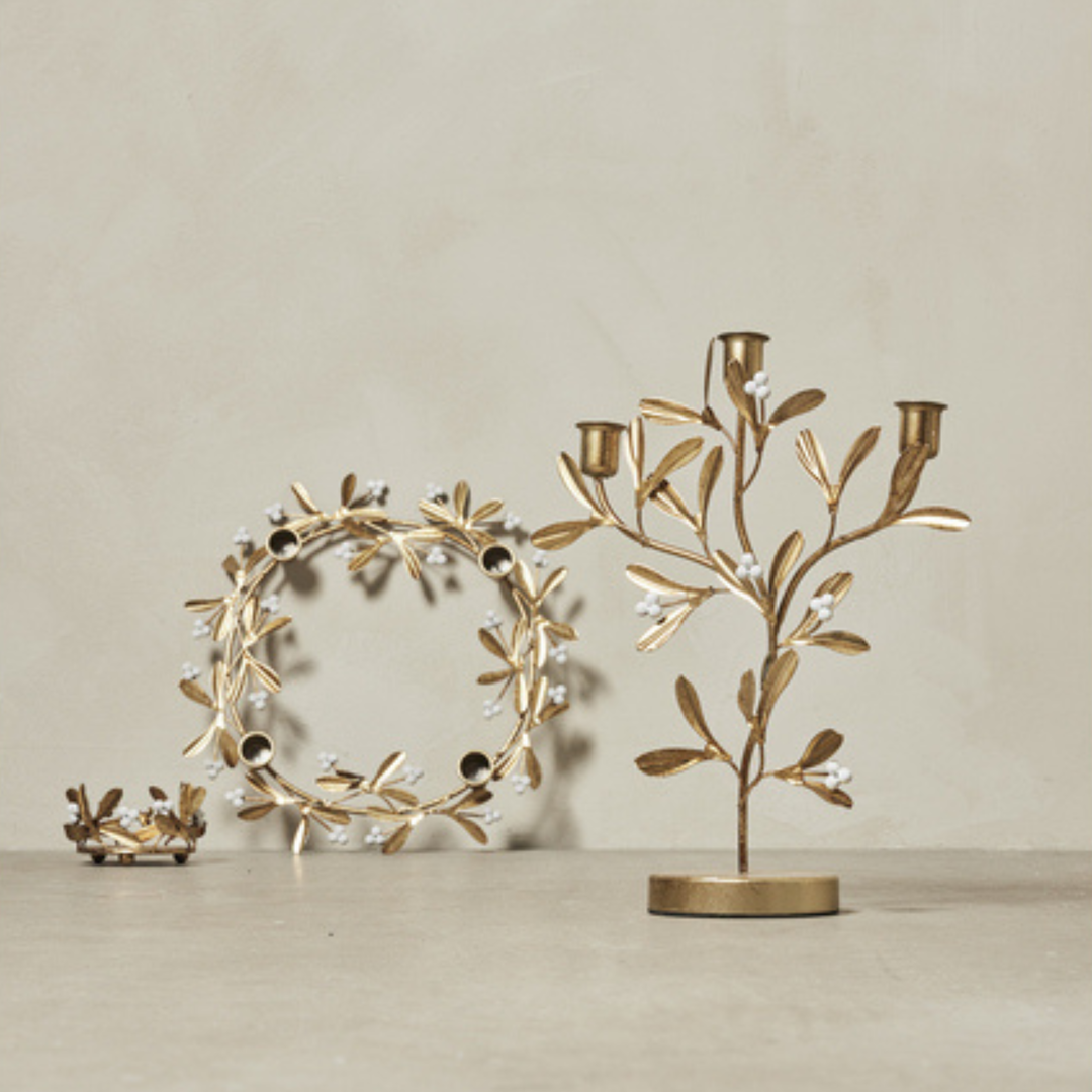 Missia Light Gold Iron Candlestick