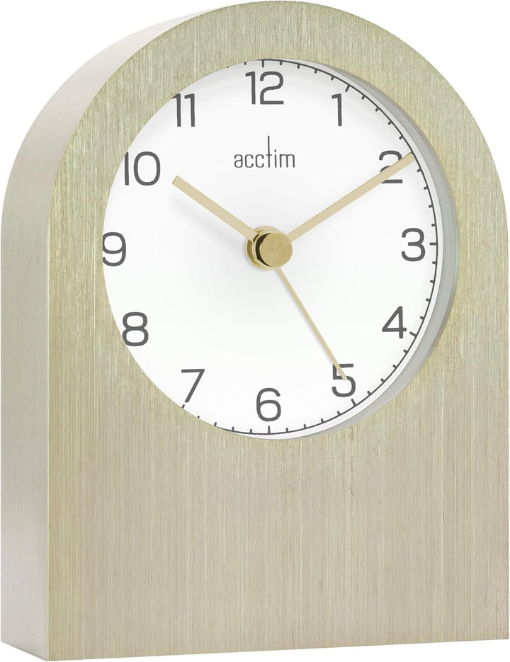 Sutherland Champagne Brushed Metal Mantel Clock