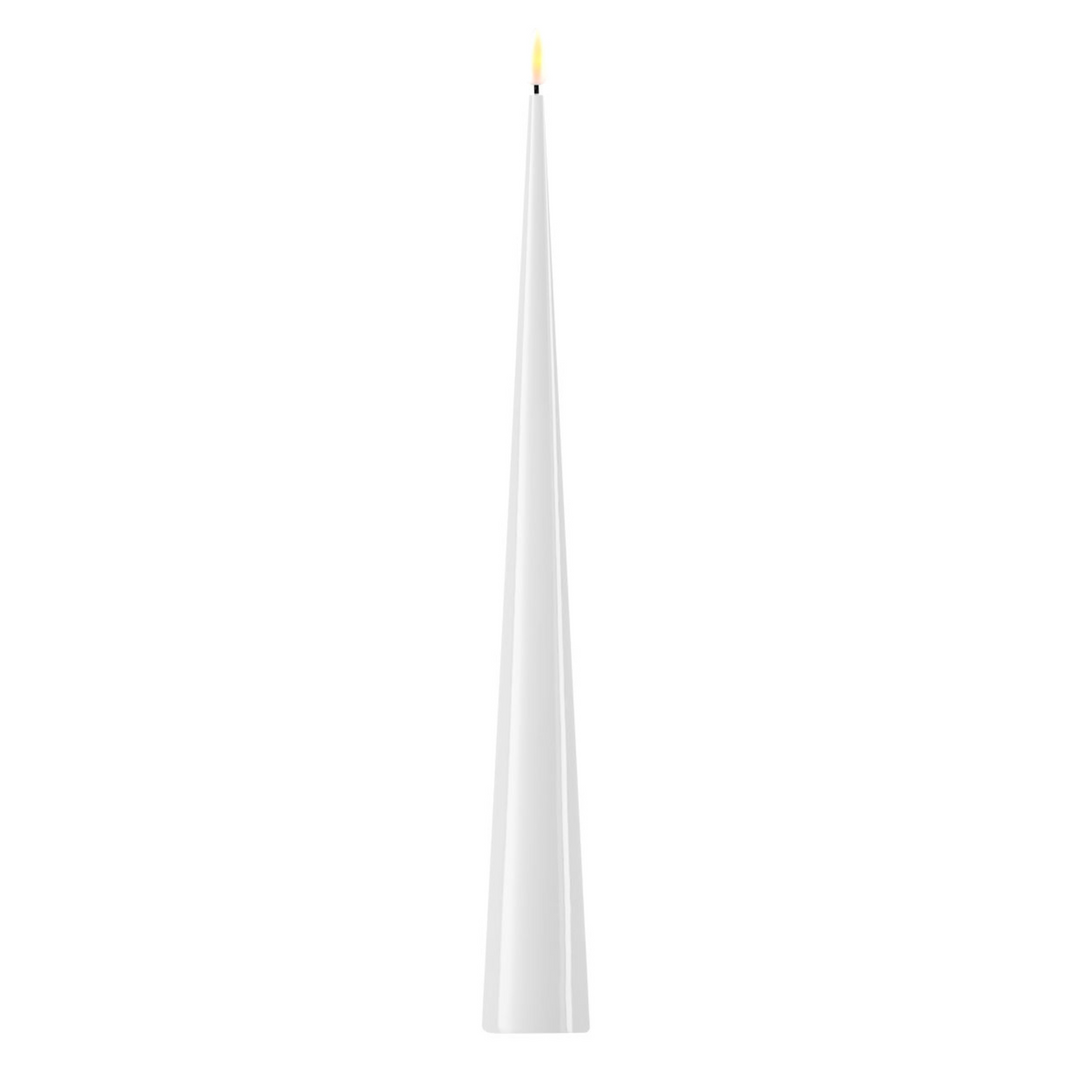 Flameless LED White Cone Candle