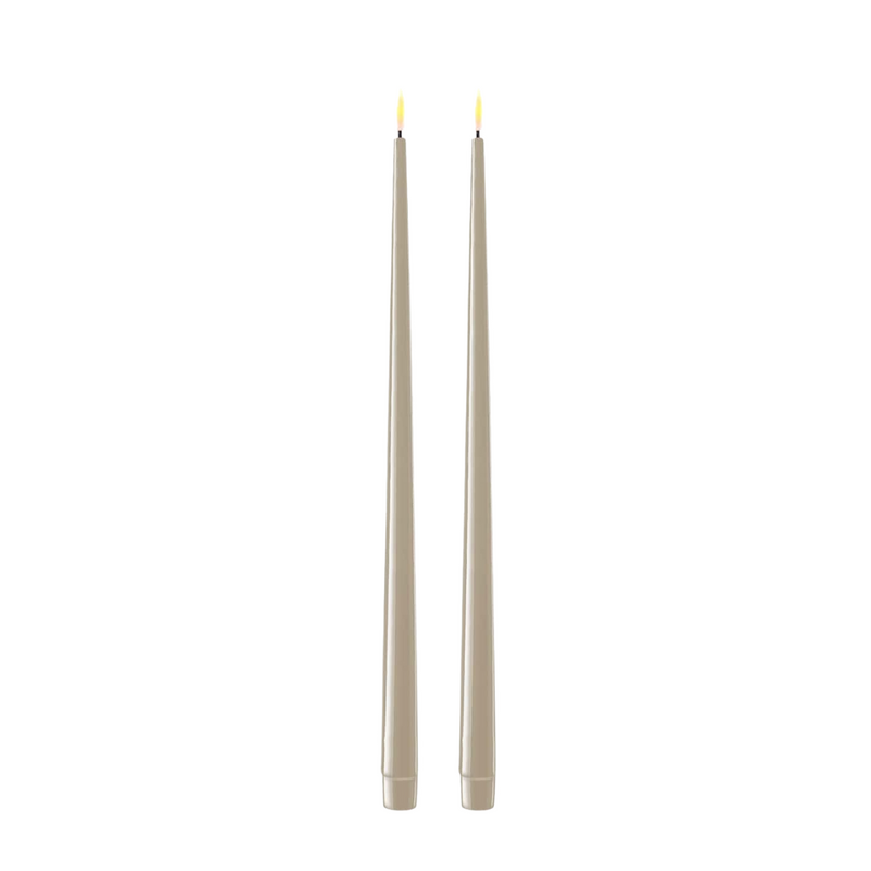 Flameless LED Candle Shiny Dinner Candle Set of 2