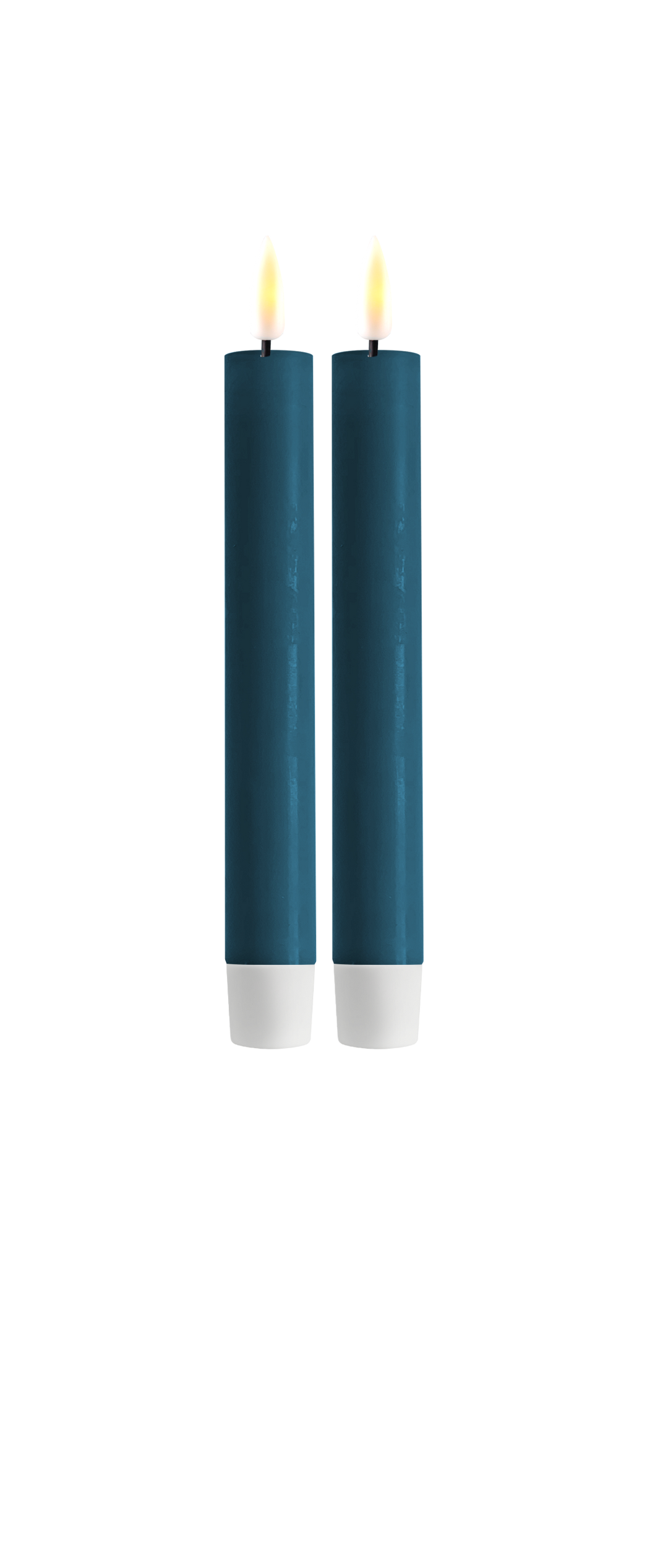 Flameless LED Petroleum Blue Wax Pillar Candle