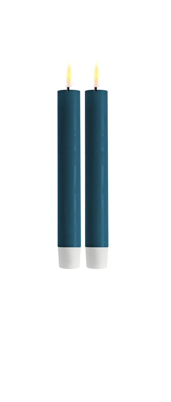 Flameless LED Petroleum Blue Wax Pillar Candle