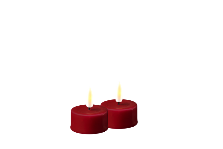 Flameless LED Bordeaux Wax Pillar Candle