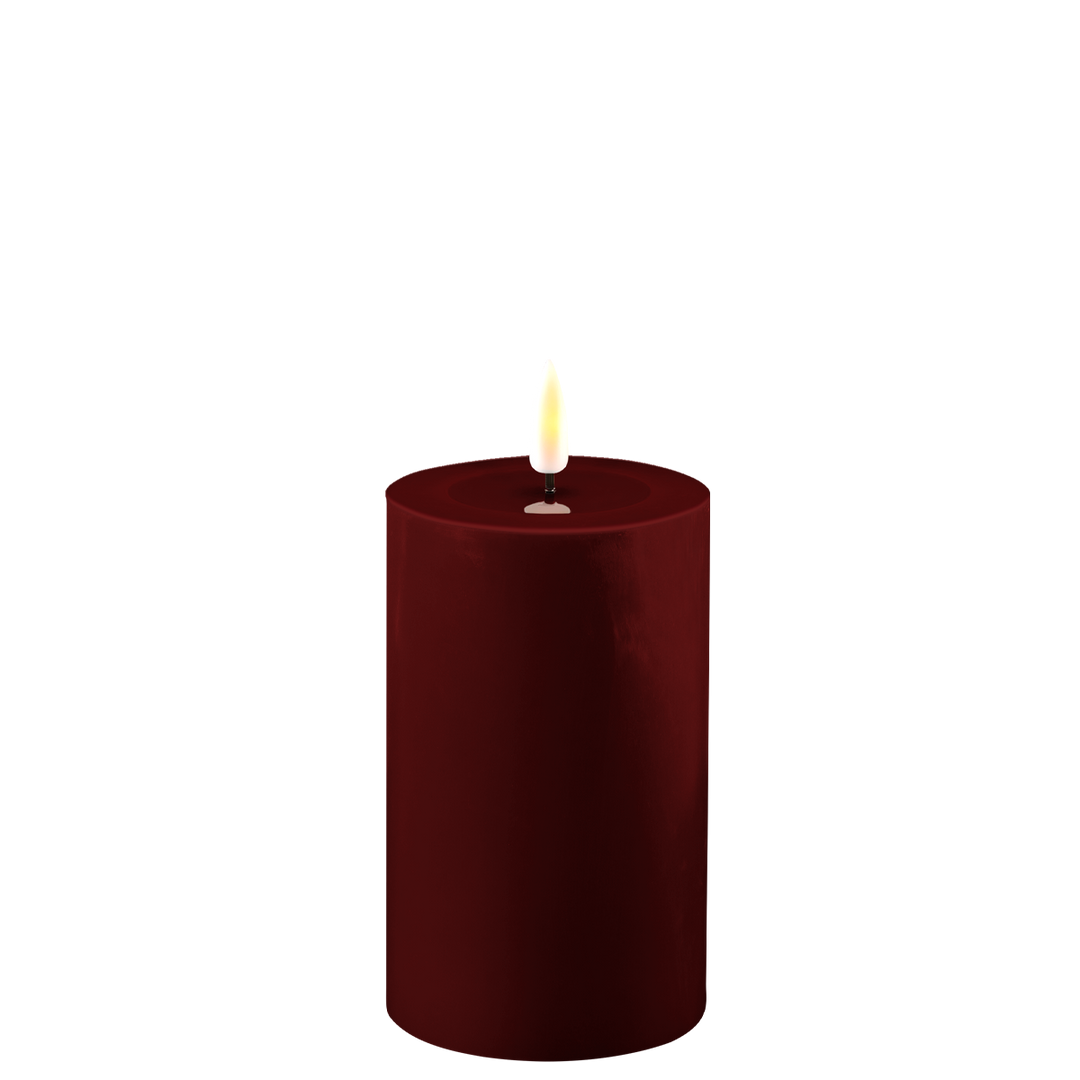 Flameless LED Bourgogne Wax Pillar Candle