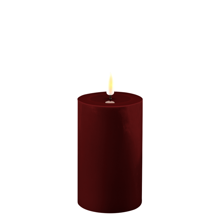 Flameless LED Bourgogne Wax Pillar Candle