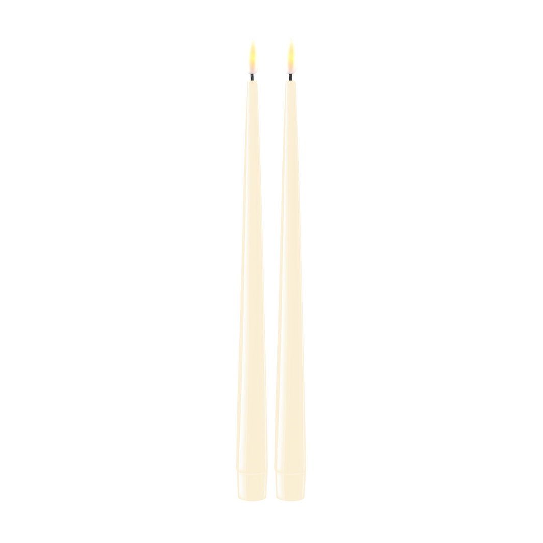 Flameless LED Candle Shiny Dinner Candle Set of 2