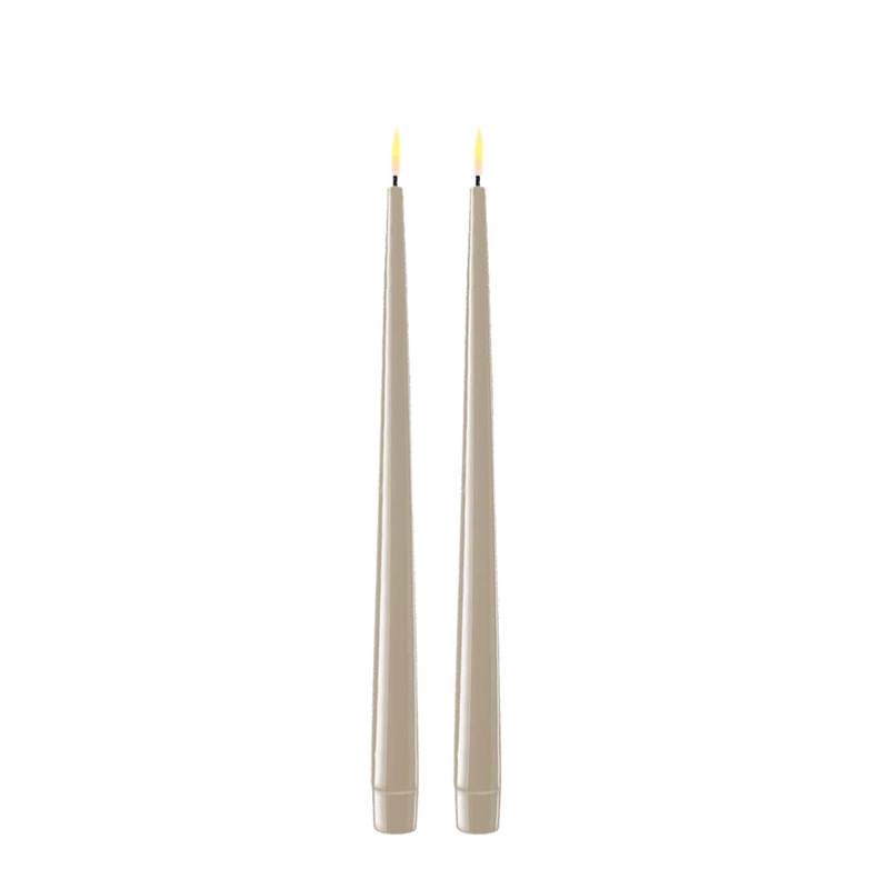 Flameless LED Candle Shiny Dinner Candle Set of 2