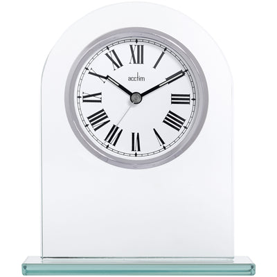 Adelaide Mantel Clock, Glass - Plum Retail