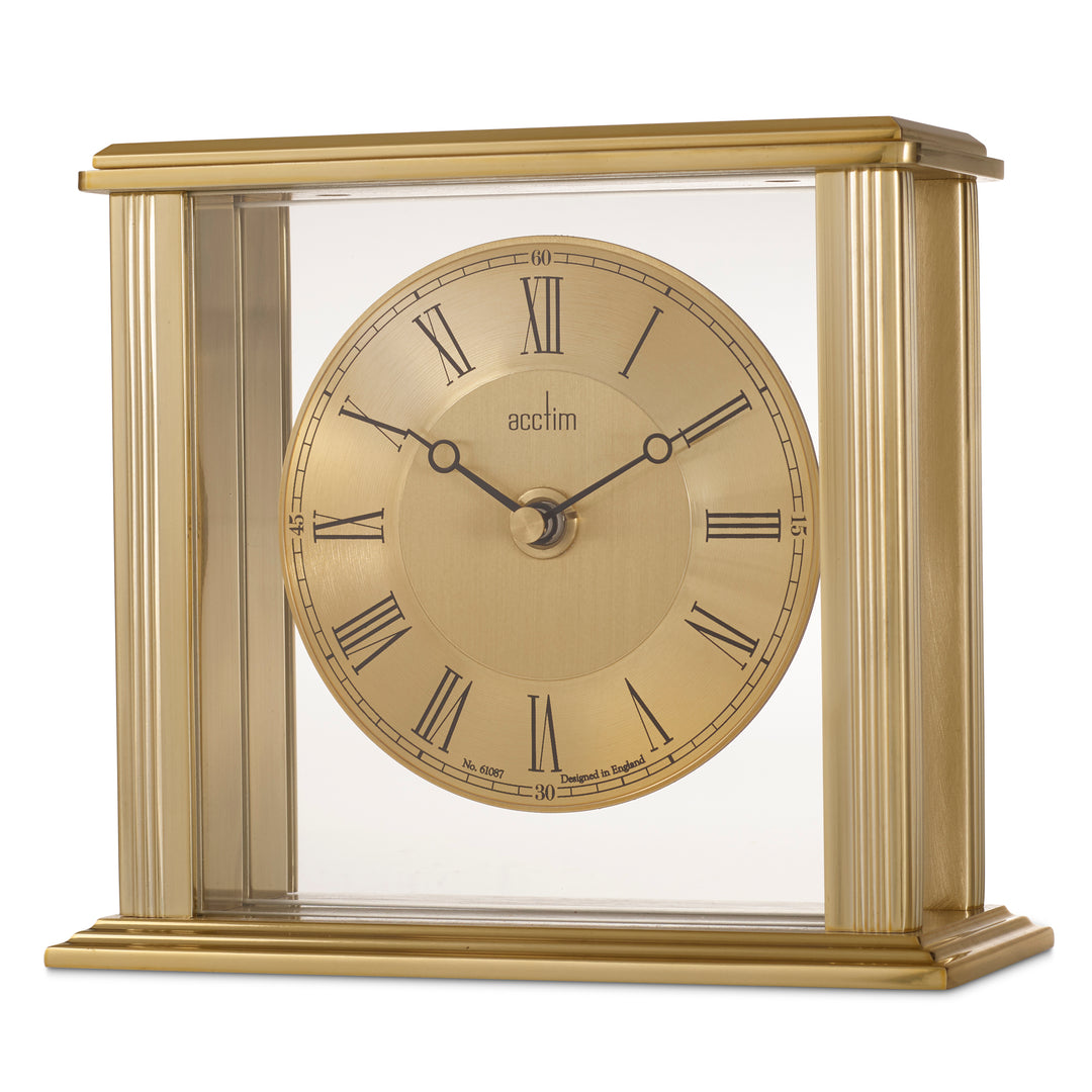 Gayhurst Mantel Clock, Gold - Plum Retail
