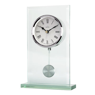La Collina Mantel Clock, Glass - Plum Retail