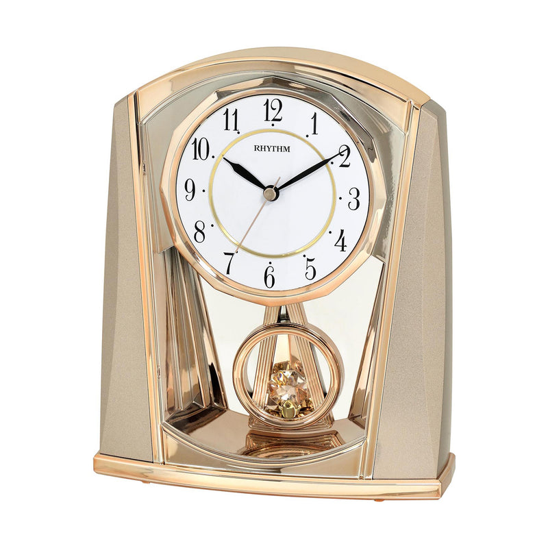 Rhythm Contemporary Mantel Clock With Pendulum Arabic Dial Plum Retail rhythm-contemporary-mantel-clock-with-pendulum-arabic-dial-plum-retail