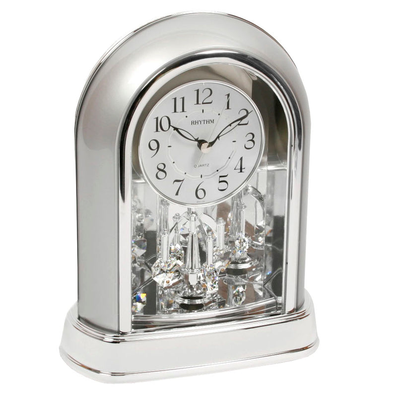 Arch Continental Chrome Mantel Clock
