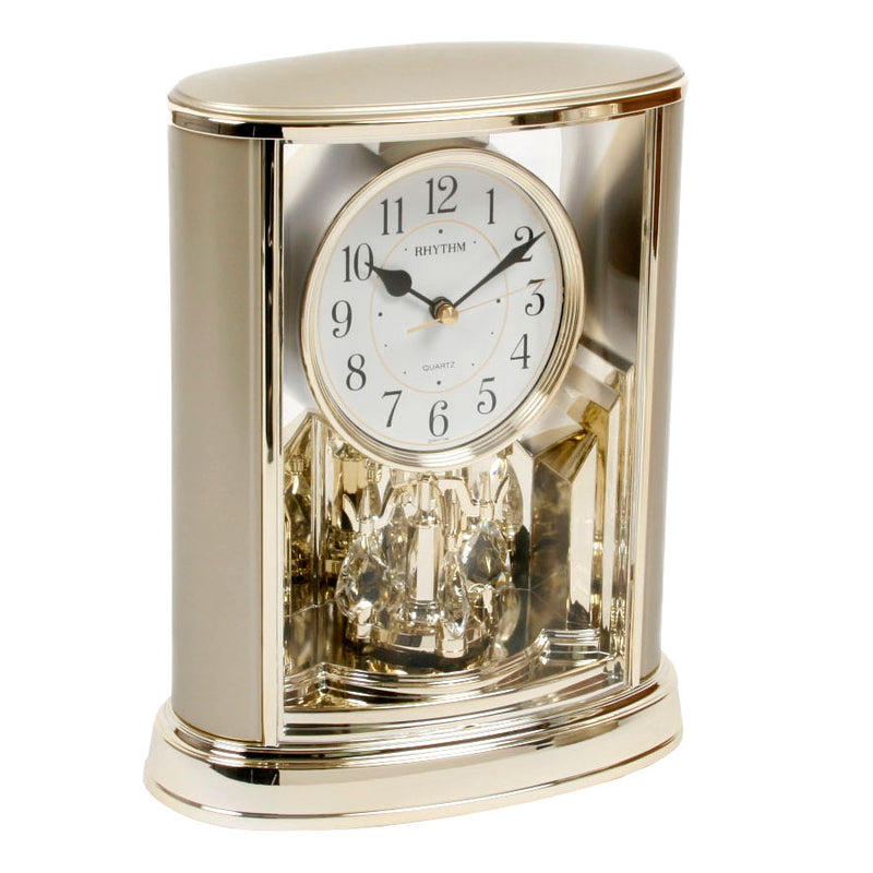 Continental Oval Rotating Pendulum Mantel Clock