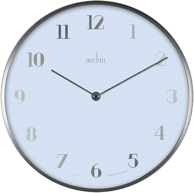 Belfair Silver Effect Case, Wall Clock - Plum Retail