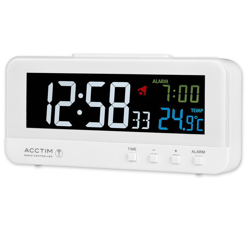 Rialto Radio Controlled Alarm Clock - Plum Retail