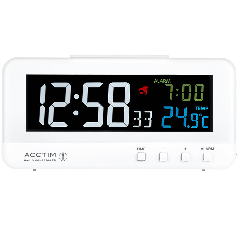 Rialto Radio Controlled Alarm Clock - Plum Retail