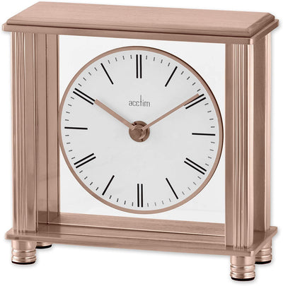 Shelford Mantel Clock, Rose Gold - Plum Retail