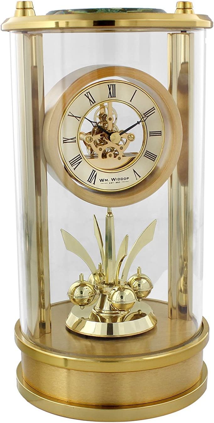 Gold Skeleton Rotating Pendulum Mantel Clock