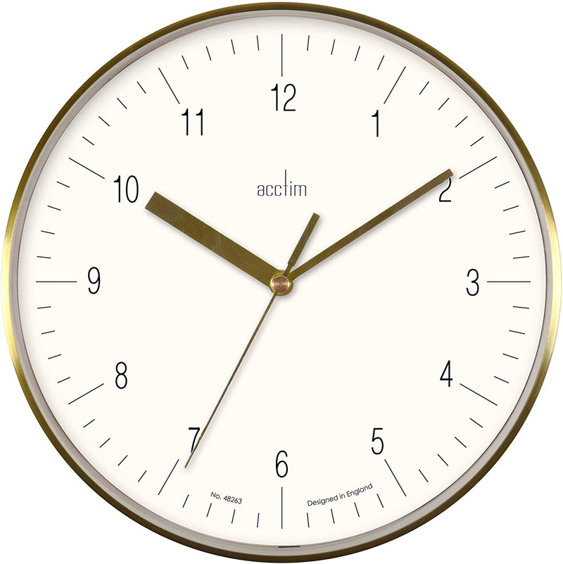 Stetson Wall Clock, Brass - Plum Retail