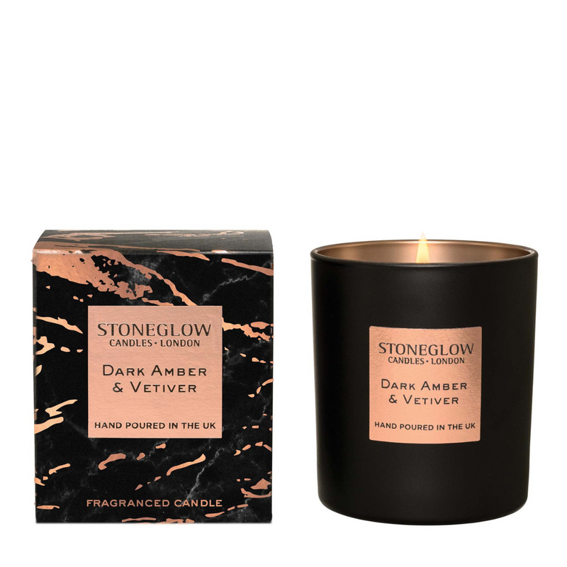 Dark Amber & Vetivert Tumbler Candle - Luna Collection