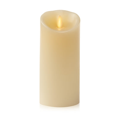 Living Flame LED Candle, 7 Inch, Ivory - Plum Retail