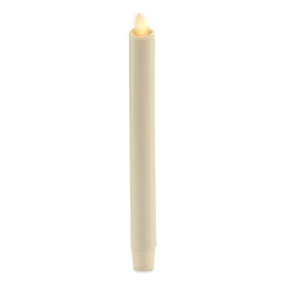Living Flame LED Taper Candle, 23cm, Ivory - Plum Retail
