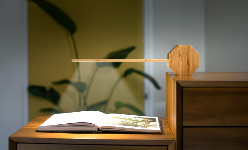 Octagon One Plus Bamboo Desk Light