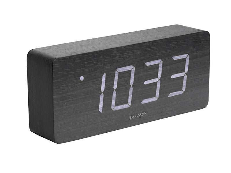 Karlsson Tube LED Black Alarm Clock