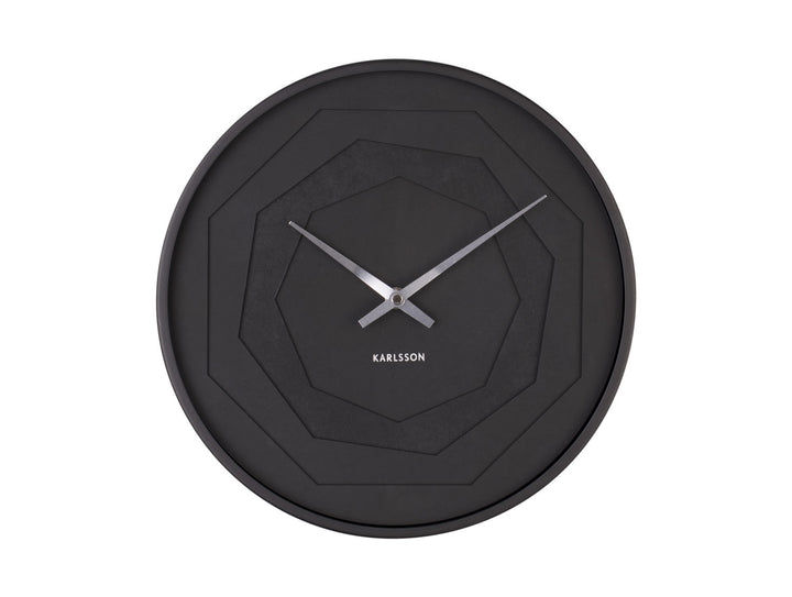 Layered Origami Black Wall Clock