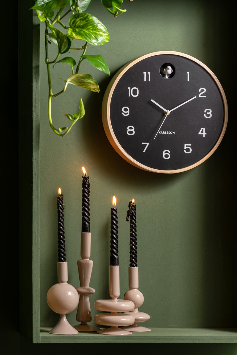 Natural Cuckoo Round Wall Clock