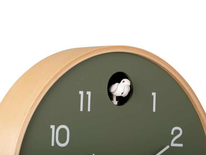 Natural Cuckoo Round Wall Clock