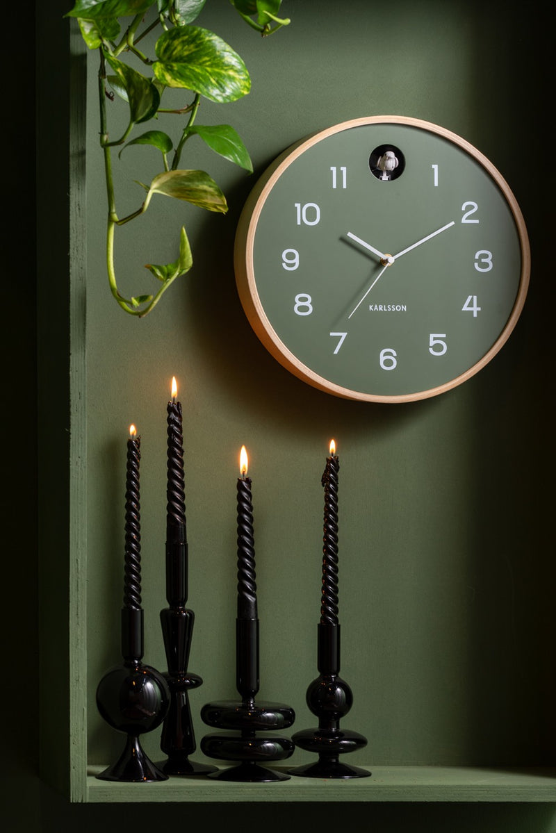 Natural Cuckoo Round Wall Clock