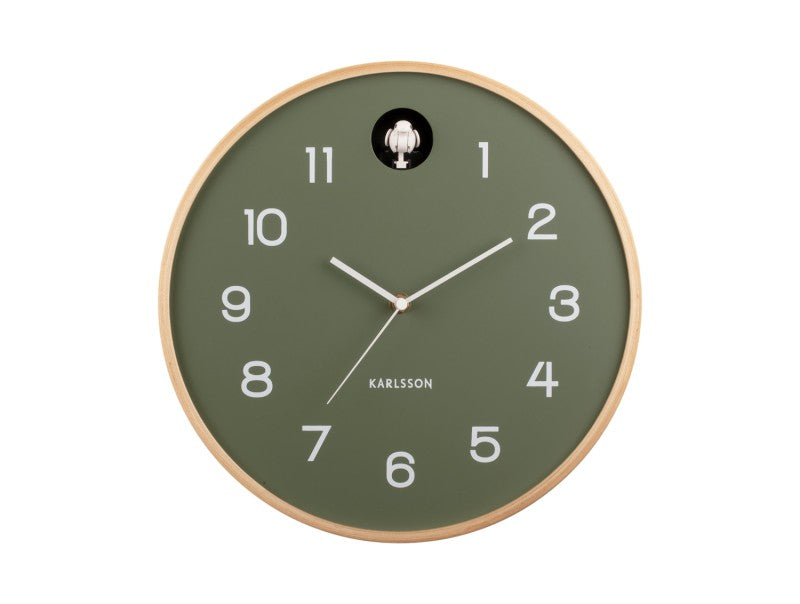 Natural Cuckoo Round Wall Clock