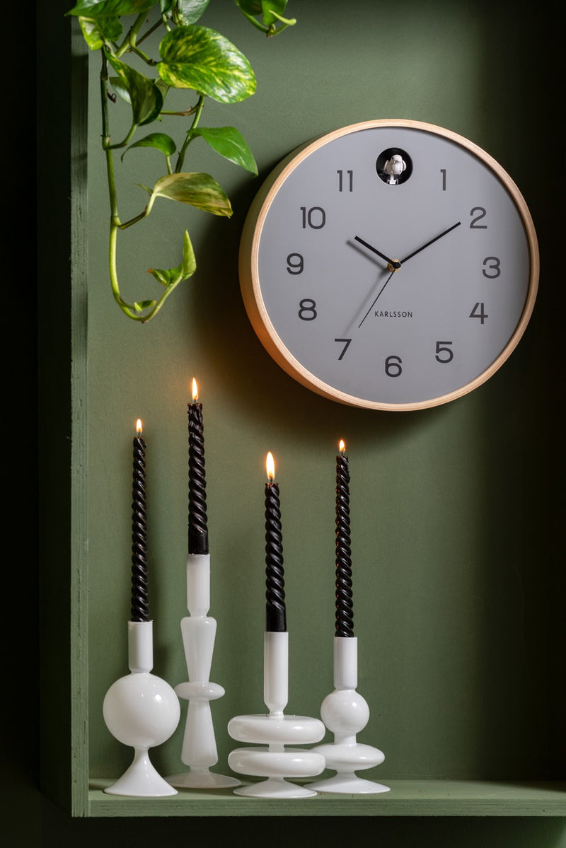 Natural Cuckoo Round Wall Clock