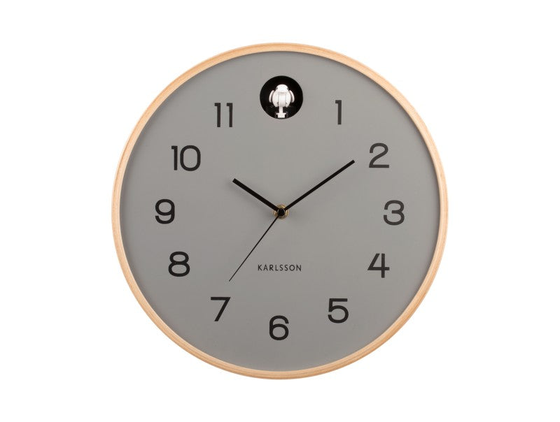 Natural Cuckoo Round Wall Clock