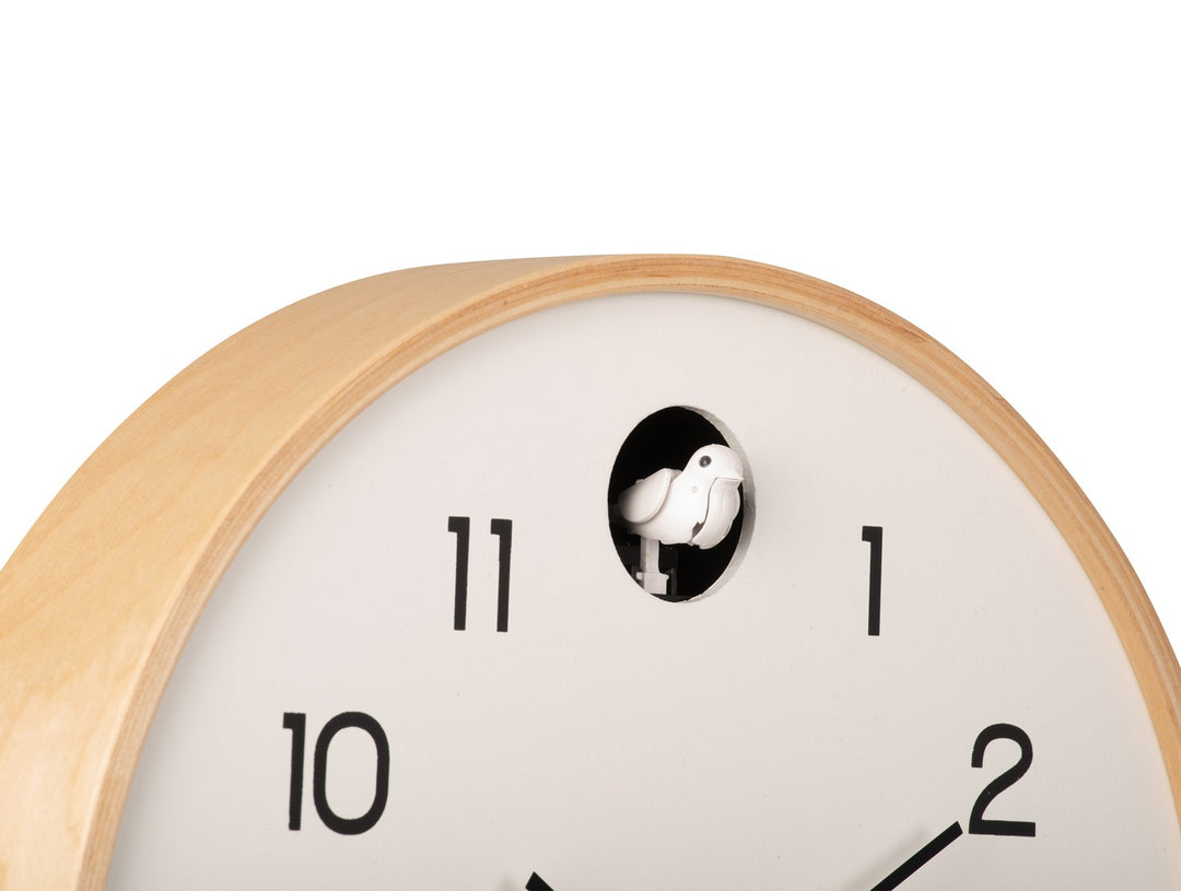 Natural Cuckoo Round Wall Clock