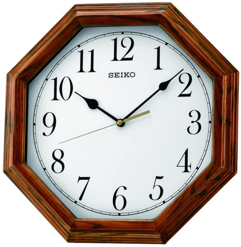 Hexagonal Wooden Wall Clock QXA529B - Plum Retail